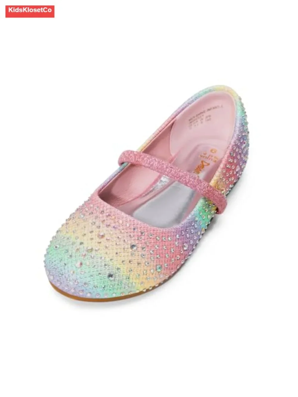 Toddler Girls' Mary Jane Flats with Rhinestone Detail